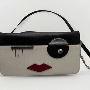 Nine West Black and Cream Crossbody Bag